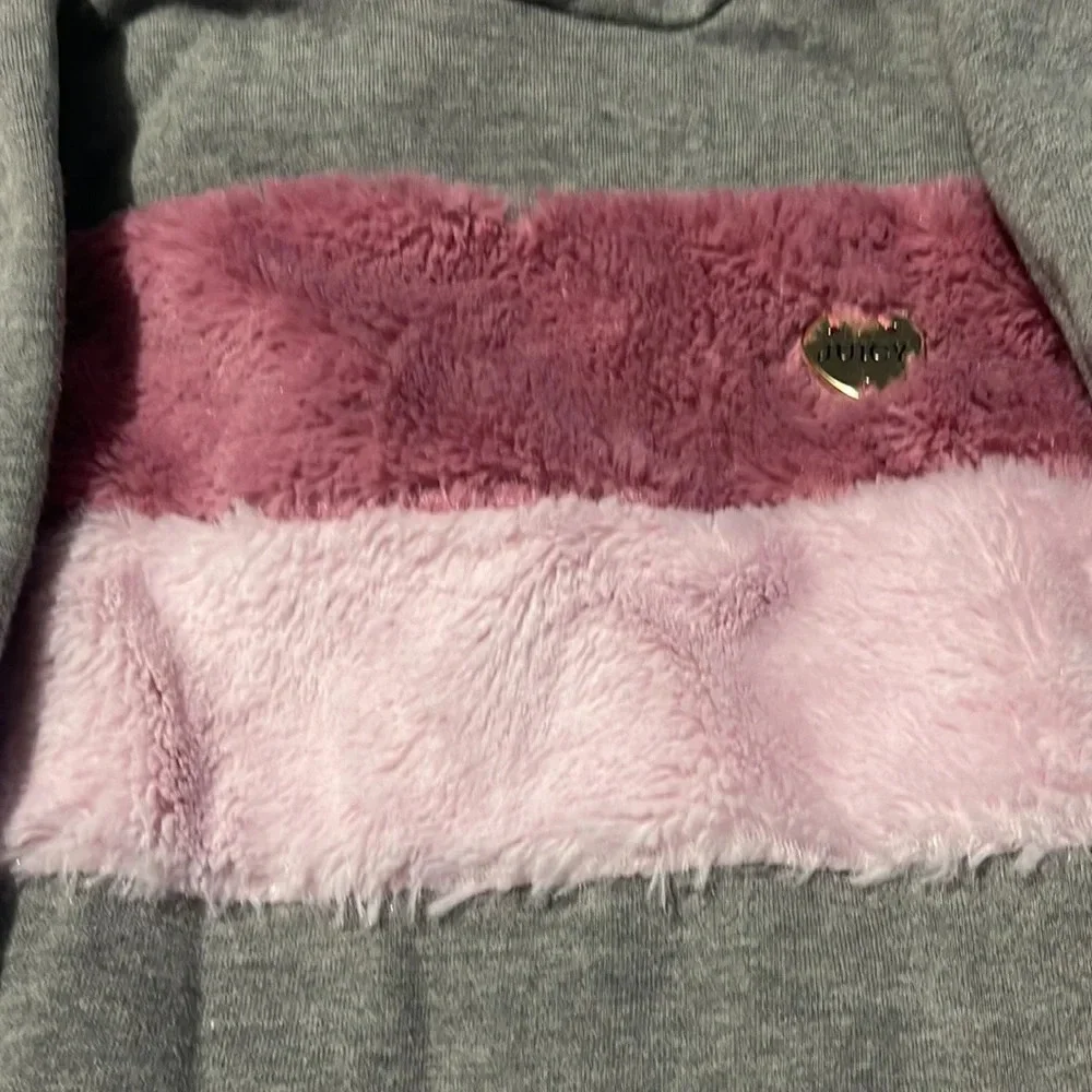 Juicy Couture Baby Girl's Faux Fur-Trim Hoodie 6X
